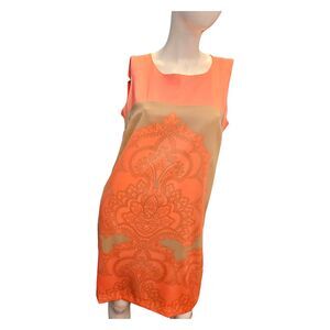 New York and Company Orange Shift Dress Womens Size Medium NEW WITH TAGS